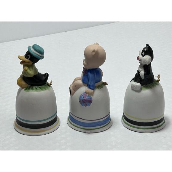 Set Of 3 Vintage Ceramic Warner Brothers Bells 4", 1979 Price Products - Picture 2 of 13